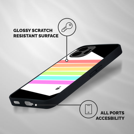 Pastel Pride Horizontal Stripes Shockproof Hybrid Protection (Metal + TPU) Back Case Cover