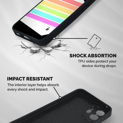 Pastel Pride Horizontal Stripes Shockproof Hybrid Protection (Metal + TPU) Back Case Cover