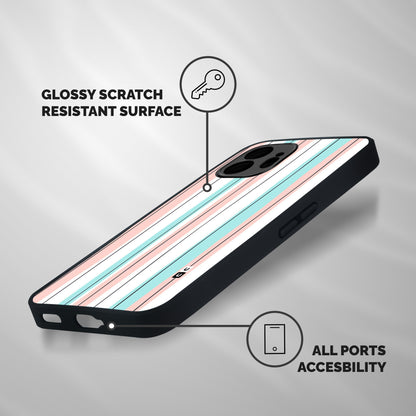 Pastel Tri Stripes Shockproof Hybrid Protection (Metal + TPU) Back Case Cover