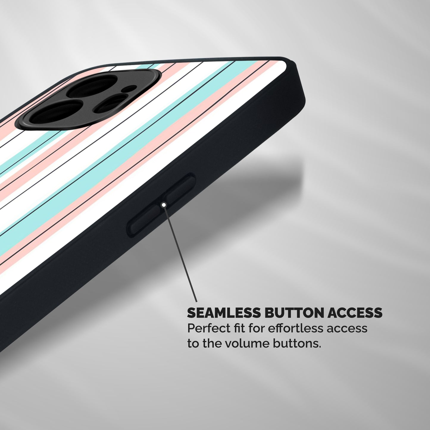Pastel Tri Stripes Shockproof Hybrid Protection (Metal + TPU) Back Case Cover