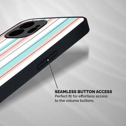 Pastel Tri Stripes Shockproof Hybrid Protection (Metal + TPU) Back Case Cover