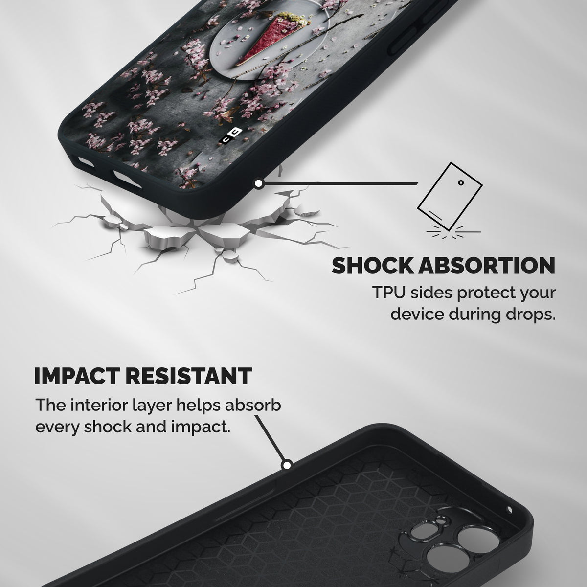 Pastry Florals Shockproof Hybrid Protection (Metal + TPU) Back Case Cover