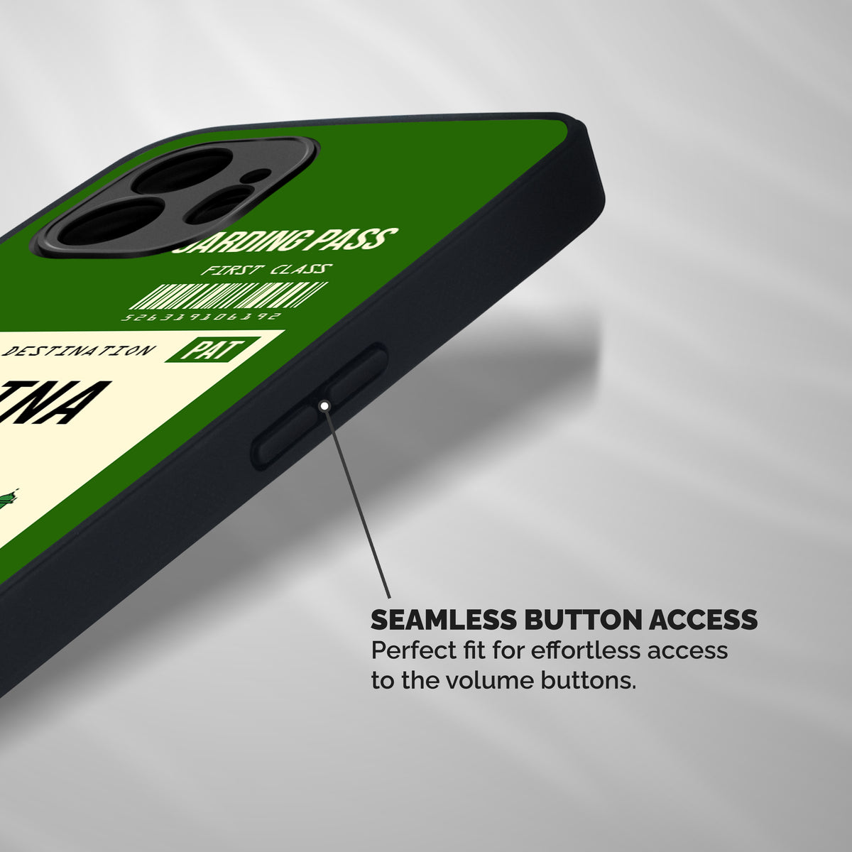 Patna Boarding Pass Shockproof Hybrid Protection (Metal + TPU) Back Case Cover