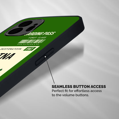 Patna Boarding Pass Shockproof Hybrid Protection (Metal + TPU) Back Case Cover