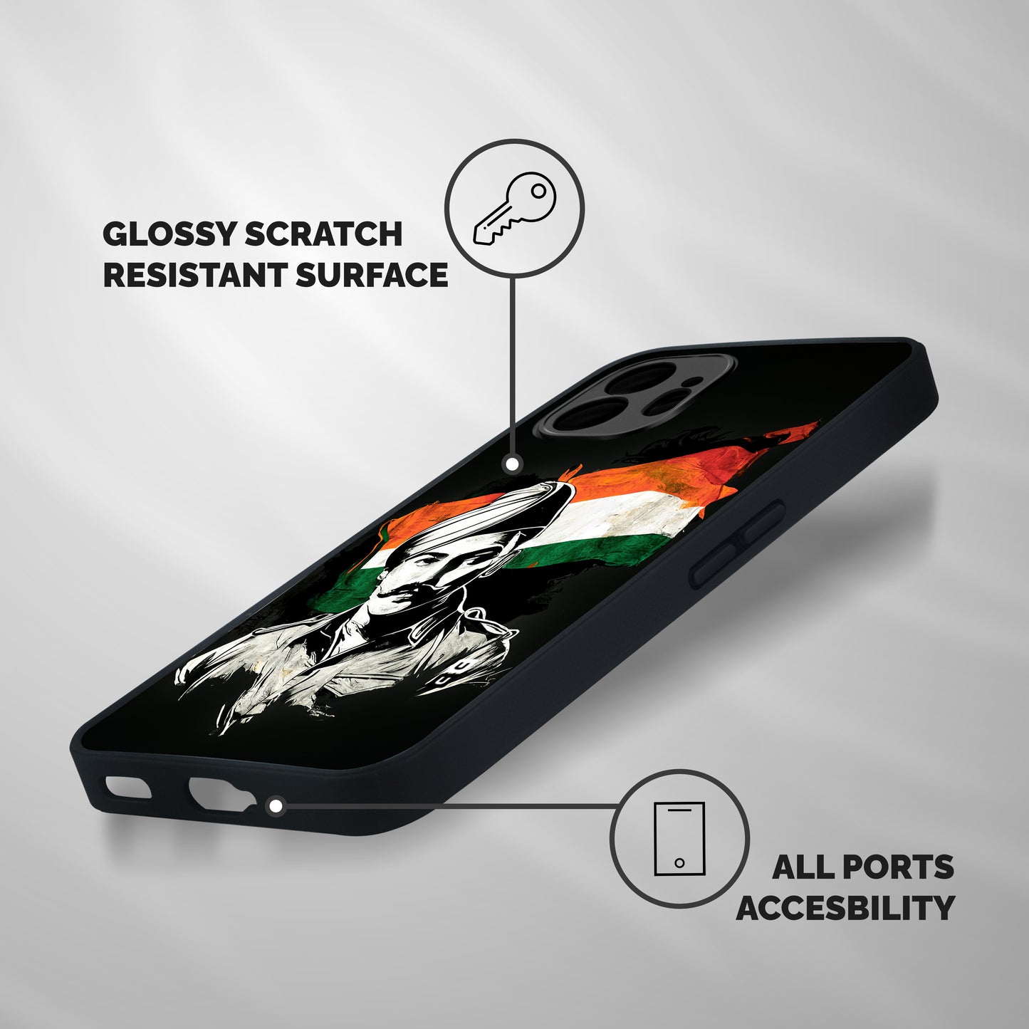 Patriotic Indian Shockproof Hybrid Protection (Metal + TPU) Back Case Cover