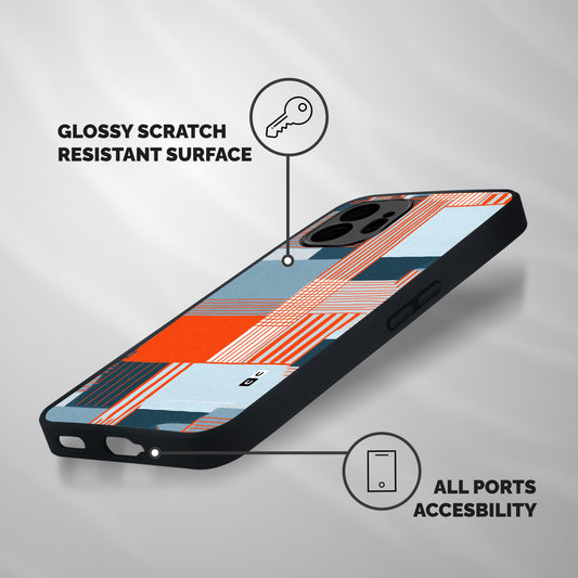 Pattern In Lines Shockproof Hybrid Protection (Metal + TPU) Back Case Cover