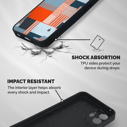 Pattern In Lines Shockproof Hybrid Protection (Metal + TPU) Back Case Cover