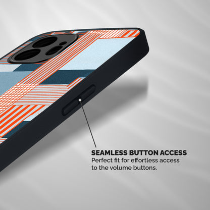 Pattern In Lines Shockproof Hybrid Protection (Metal + TPU) Back Case Cover