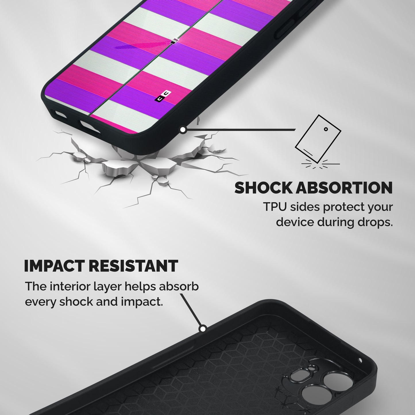 Patterns City Shockproof Hybrid Protection (Metal + TPU) Back Case Cover