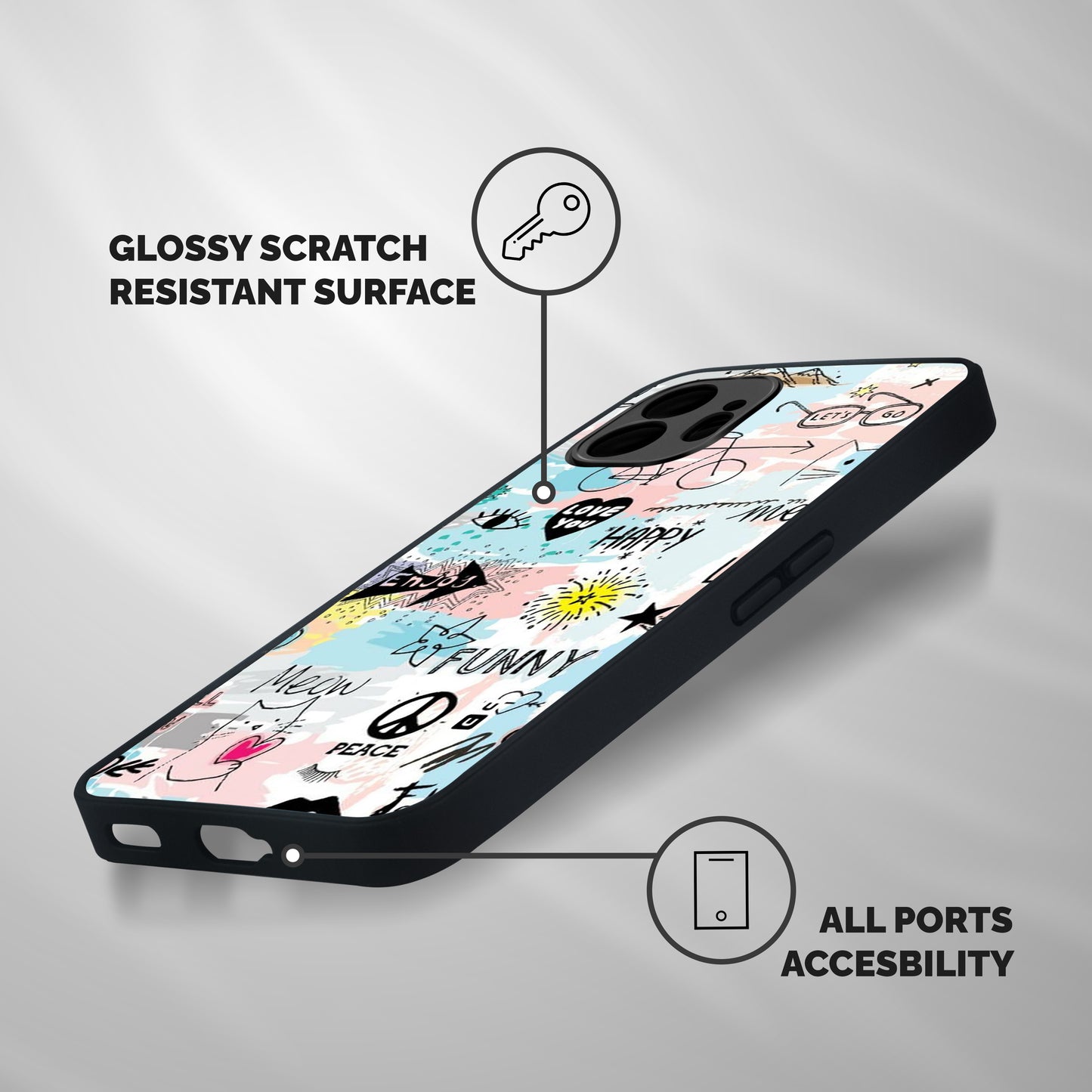 Peace And Funny Shockproof Hybrid Protection (Metal + TPU) Back Case Cover