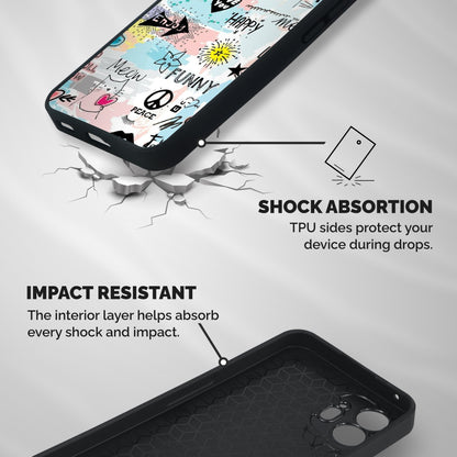Peace And Funny Shockproof Hybrid Protection (Metal + TPU) Back Case Cover