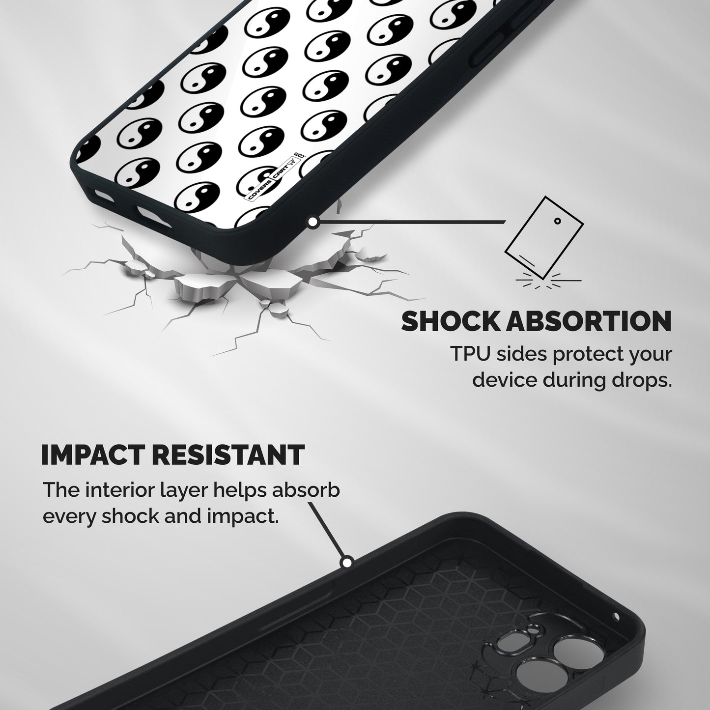 Peace Balls Shockproof Hybrid Protection (Metal + TPU) Back Case Cover