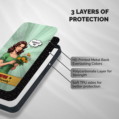Peaceful Taurus Shockproof Hybrid Protection (Metal + TPU) Back Case Cover