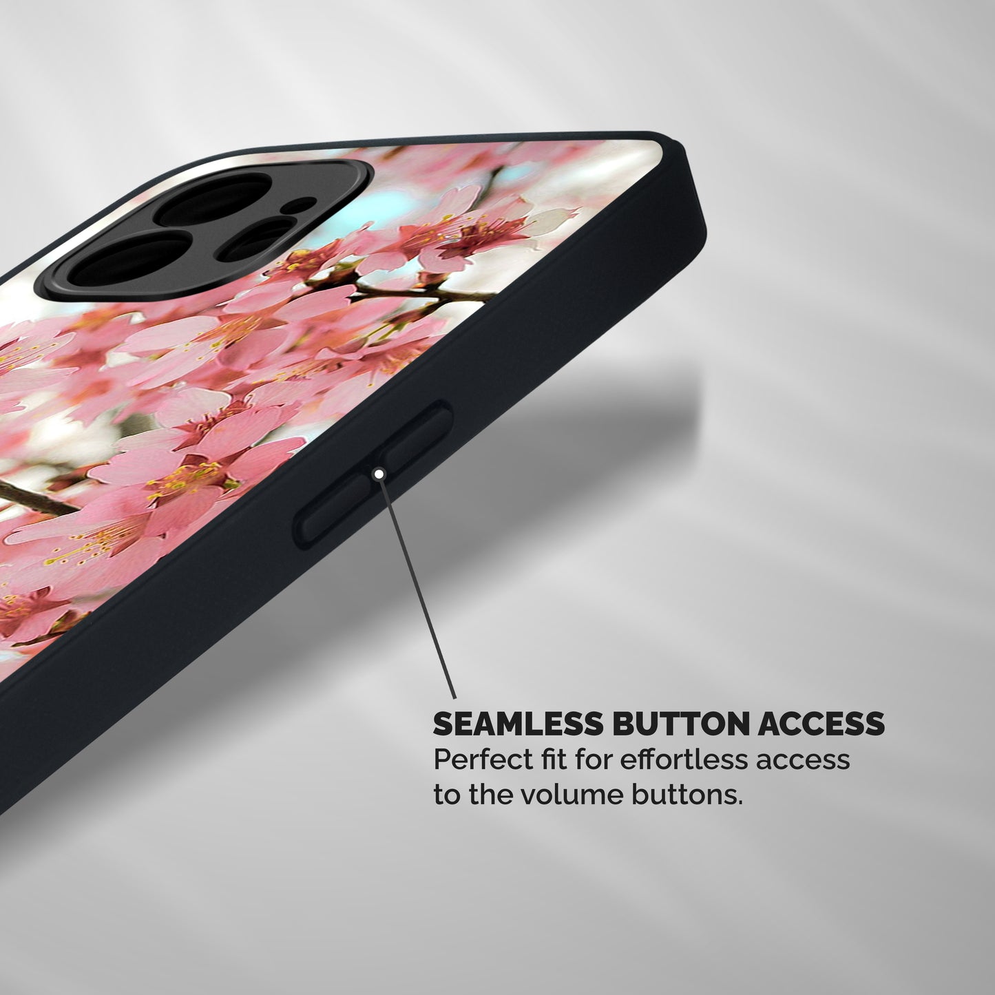 Peach Floral Shockproof Hybrid Protection (Metal + TPU) Back Case Cover