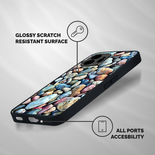 Pebbles Shockproof Hybrid Protection (Metal + TPU) Back Case Cover
