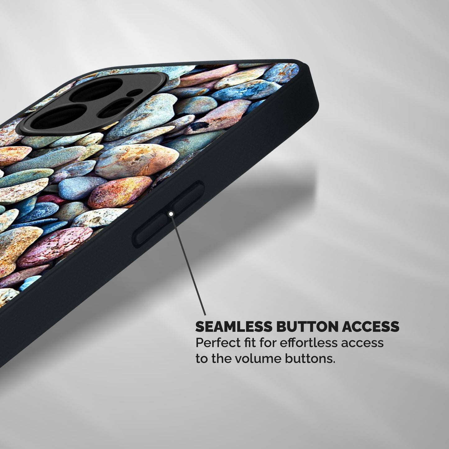 Pebbles Shockproof Hybrid Protection (Metal + TPU) Back Case Cover