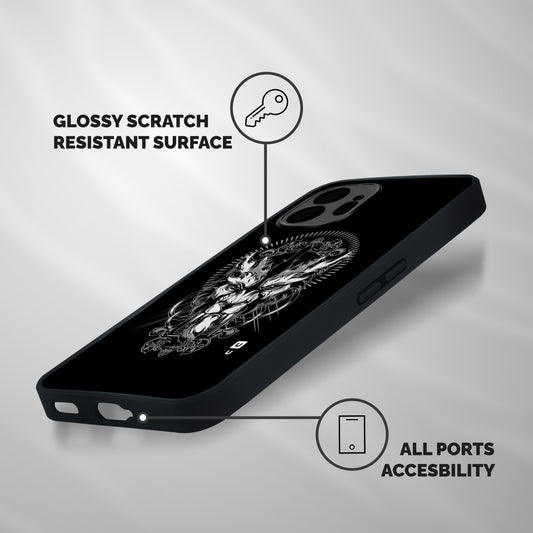Pencil Art Lion Illustration Shockproof Hybrid Protection (Metal + TPU) Back Case Cover