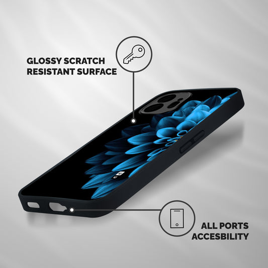 Petals In Blue Shockproof Hybrid Protection (Metal + TPU) Back Case Cover