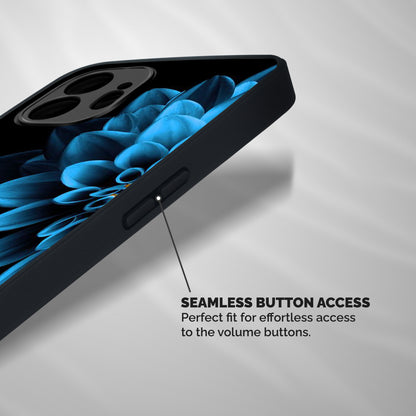 Petals In Blue Shockproof Hybrid Protection (Metal + TPU) Back Case Cover