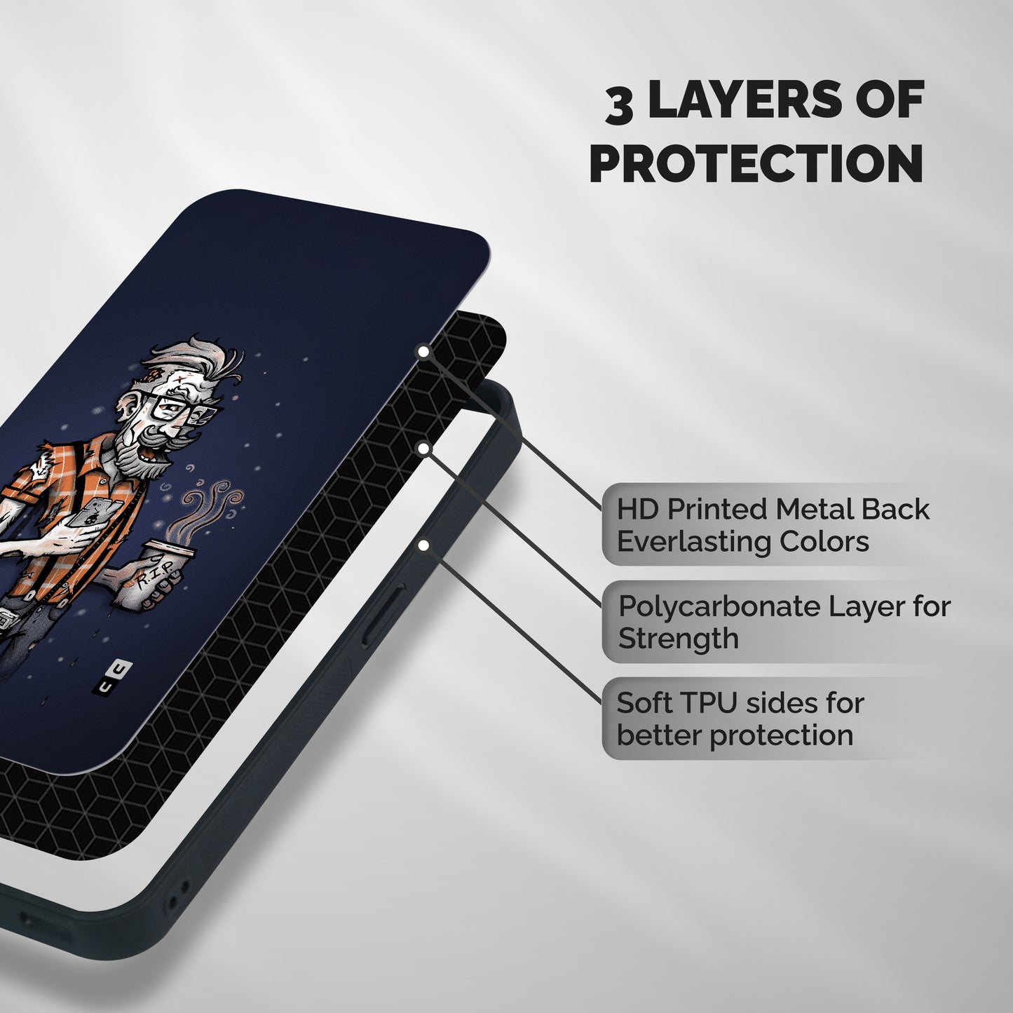 Photographer illustration Shockproof Hybrid Protection (Metal + TPU) Back Case Cover