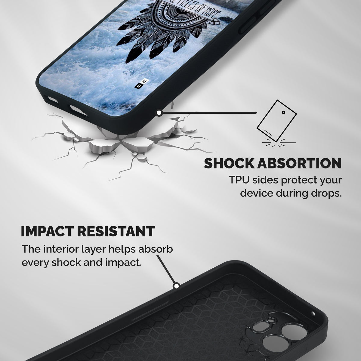Pieces Of Hope Shockproof Hybrid Protection (Metal + TPU) Back Case Cover