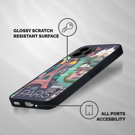 Pink Cute Tower Shockproof Hybrid Protection (Metal + TPU) Back Case Cover