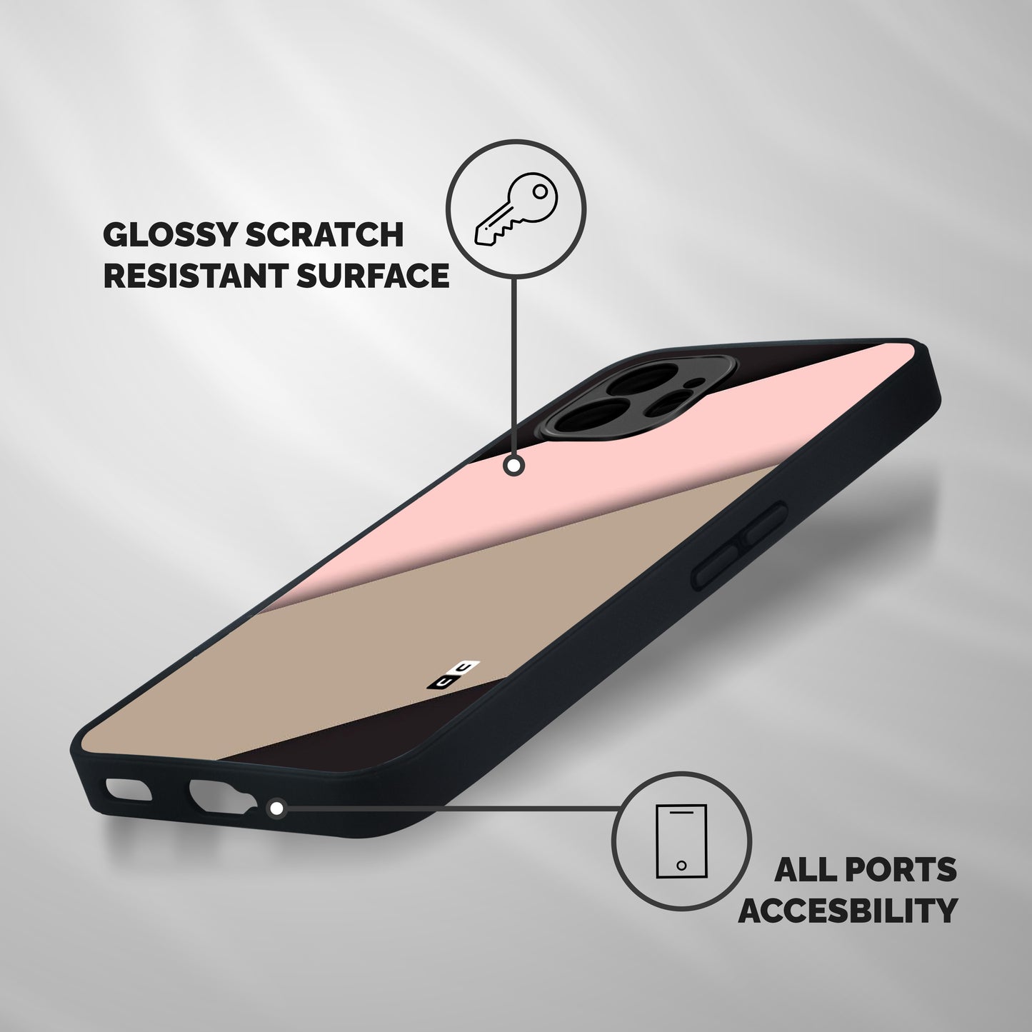 Pink Diagonal Shockproof Hybrid Protection (Metal + TPU) Back Case Cover