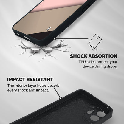 Pink Diagonal Shockproof Hybrid Protection (Metal + TPU) Back Case Cover
