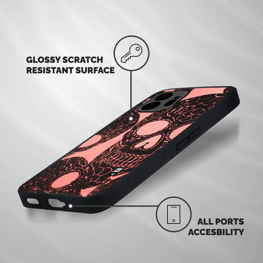 Pink Head Shockproof Hybrid Protection (Metal + TPU) Back Case Cover