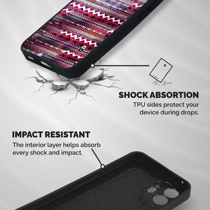 Pink Indie Pattern Shockproof Hybrid Protection (Metal + TPU) Back Case Cover