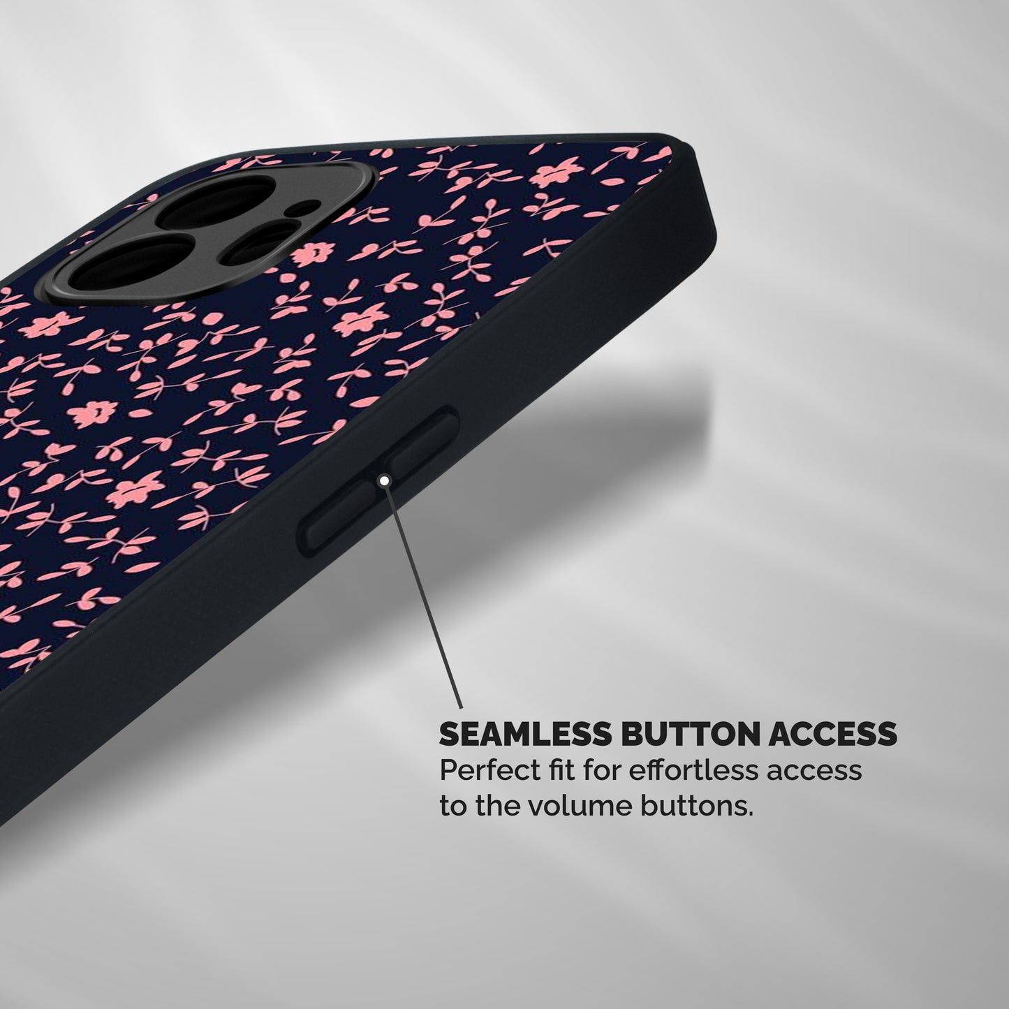 Pink Plant Design Shockproof Hybrid Protection (Metal + TPU) Back Case Cover