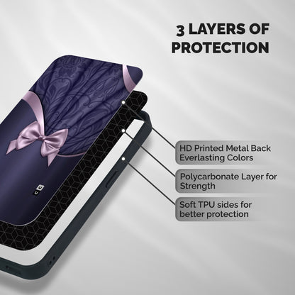 Pink Ribbon Shockproof Hybrid Protection (Metal + TPU) Back Case Cover
