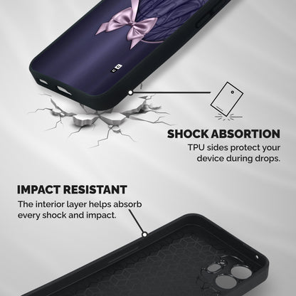 Pink Ribbon Shockproof Hybrid Protection (Metal + TPU) Back Case Cover