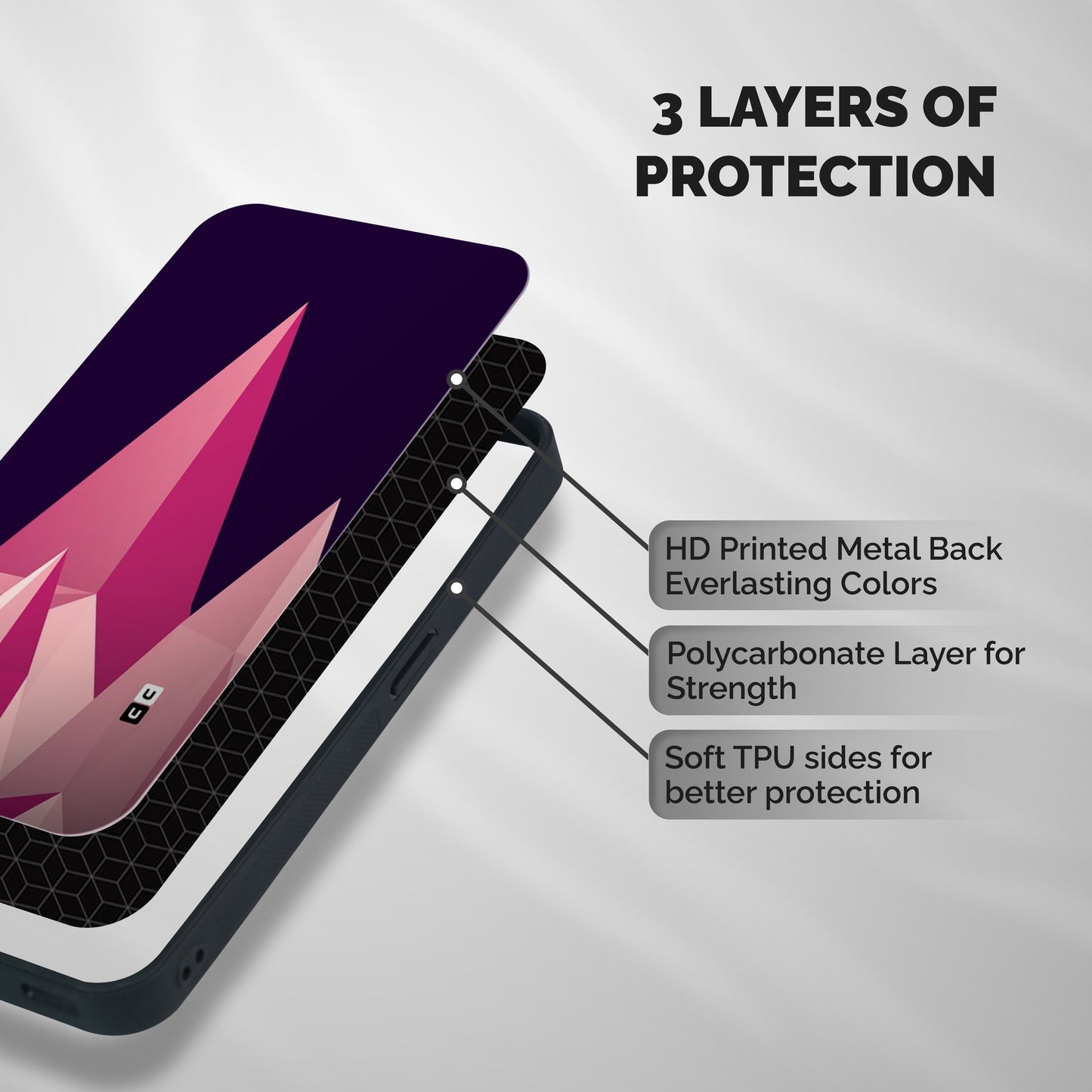 Pink Sharp Shockproof Hybrid Protection (Metal + TPU) Back Case Cover