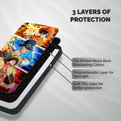 Pirate Brothers Shockproof Hybrid Protection (Metal + TPU) Back Case Cover