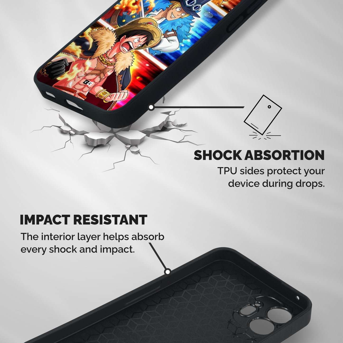 Pirate Brothers Shockproof Hybrid Protection (Metal + TPU) Back Case Cover