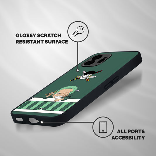 Pirate Hunter Zoro Shockproof Hybrid Protection (Metal + TPU) Back Case Cover