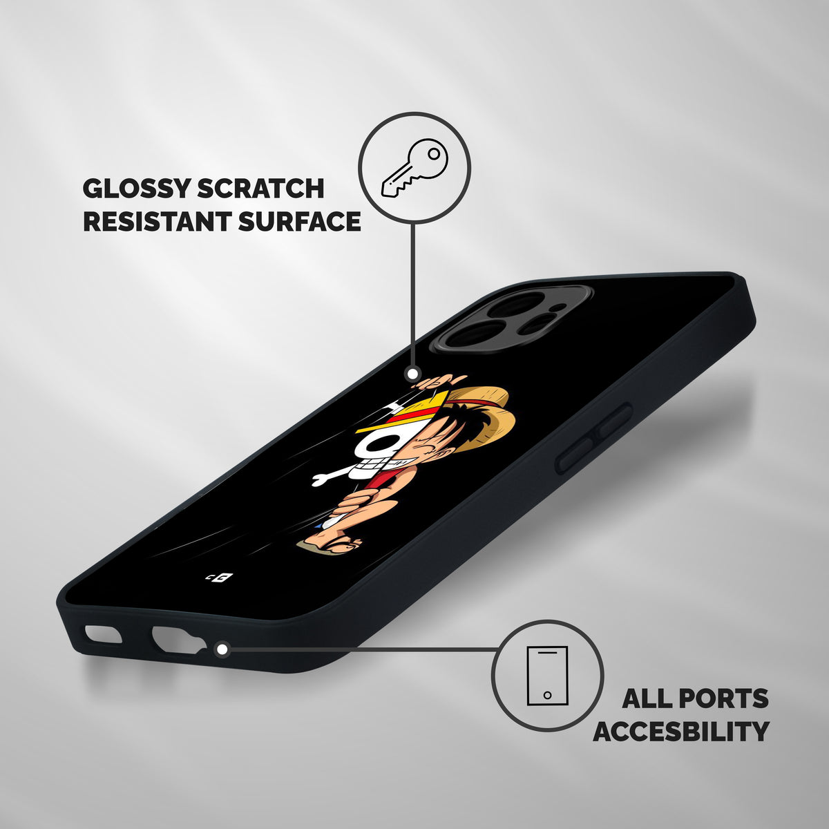 Pirate Luffy Shockproof Hybrid Protection (Metal + TPU) Back Case Cover