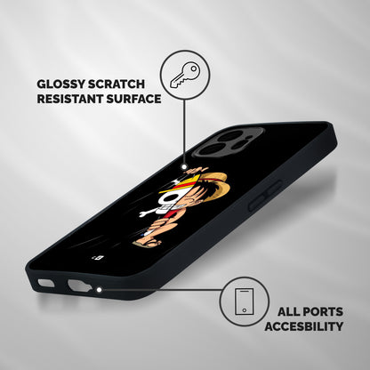 Pirate Luffy Shockproof Hybrid Protection (Metal + TPU) Back Case Cover