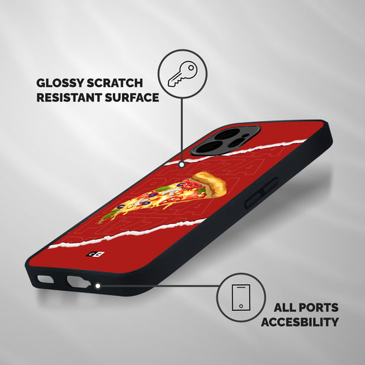 Pizza Lover Shockproof Hybrid Protection (Metal + TPU) Back Case Cover