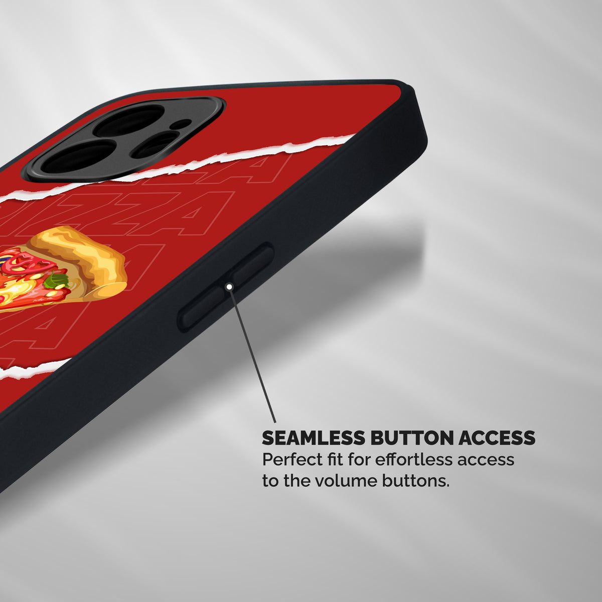 Pizza Lover Shockproof Hybrid Protection (Metal + TPU) Back Case Cover