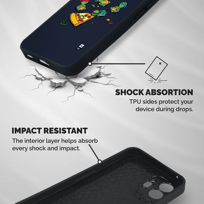 Pizza Overload Shockproof Hybrid Protection (Metal + TPU) Back Case Cover