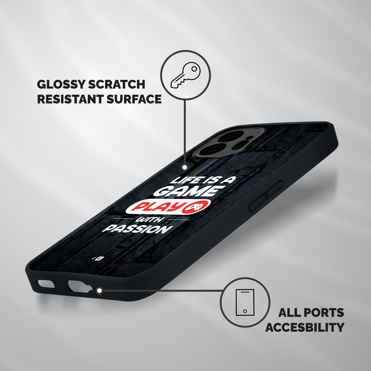 Play With Passion Shockproof Hybrid Protection (Metal + TPU) Back Case Cover