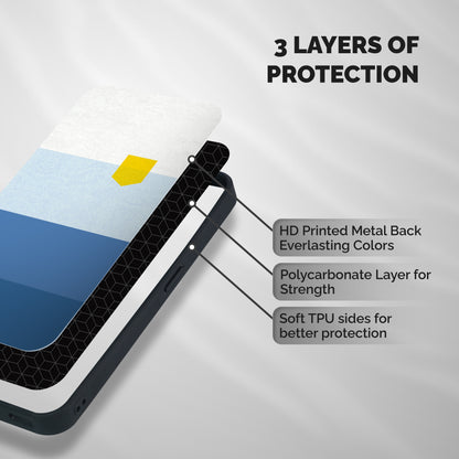 Pocket Stripes. Shockproof Hybrid Protection (Metal + TPU) Back Case Cover