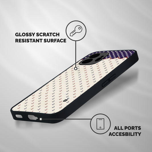 Polka Anchor Shockproof Hybrid Protection (Metal + TPU) Back Case Cover