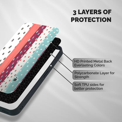 Polka Brush Art Shockproof Hybrid Protection (Metal + TPU) Back Case Cover