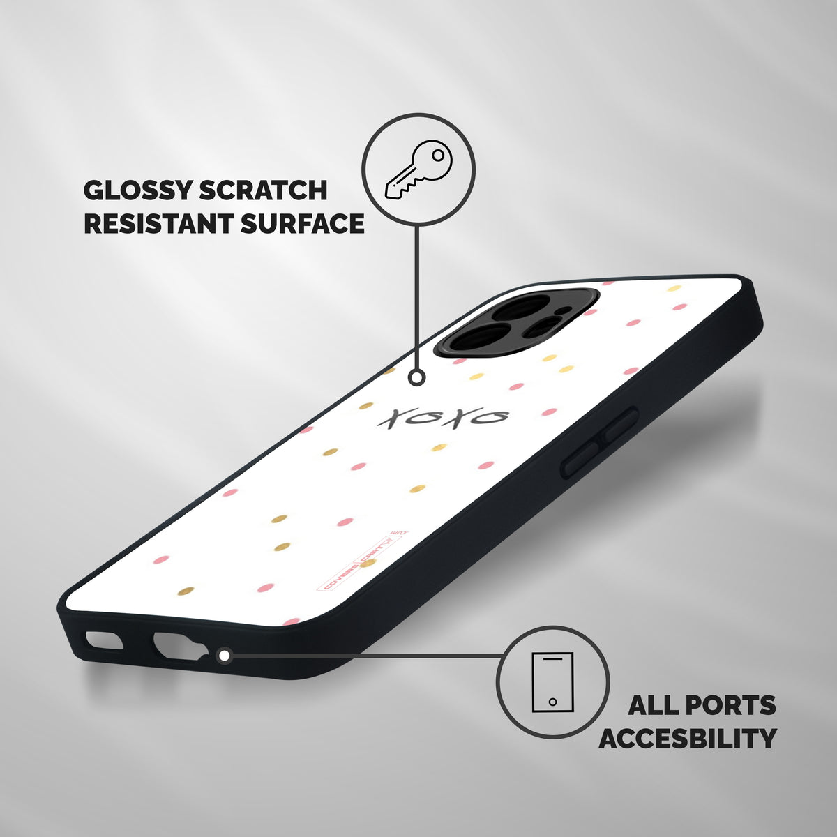Polka Hugs Shockproof Hybrid Protection (Metal + TPU) Back Case Cover