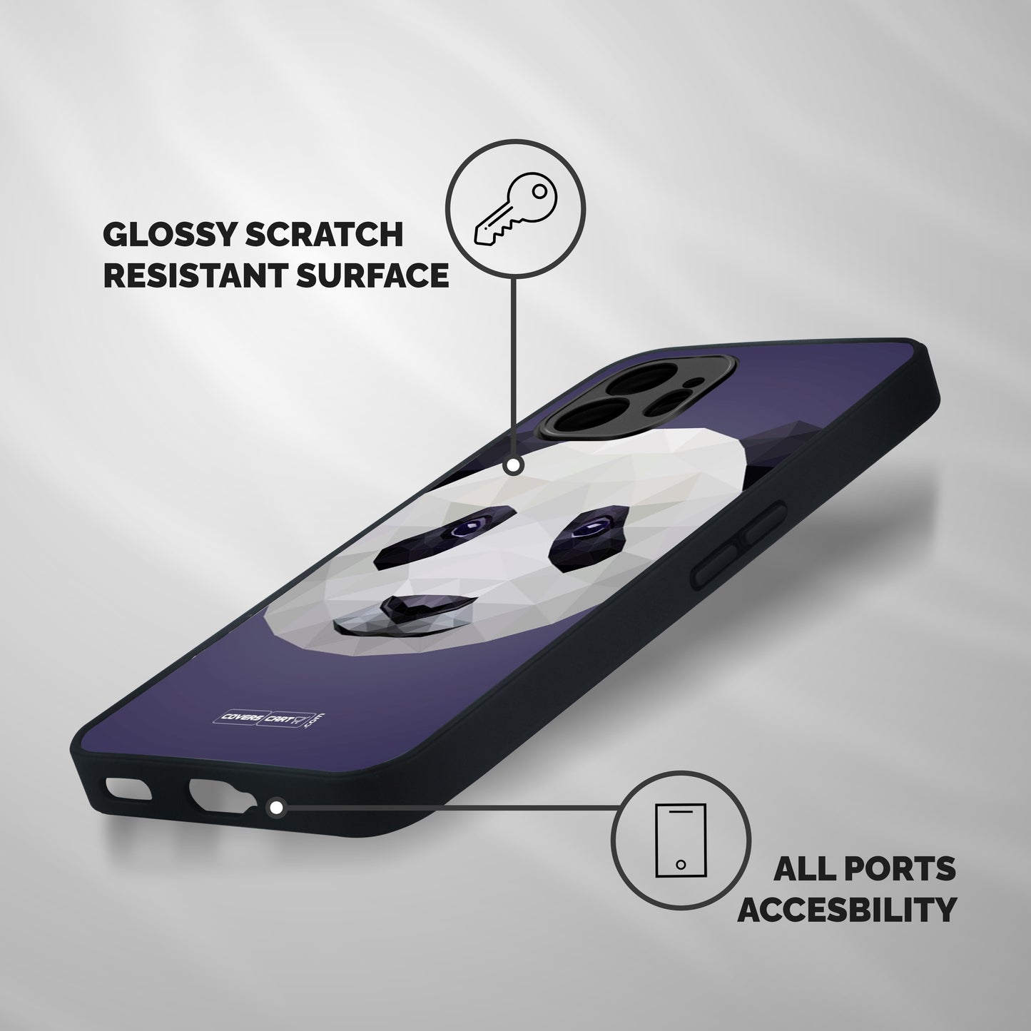 Polygon Panda Shockproof Hybrid Protection (Metal + TPU) Back Case Cover