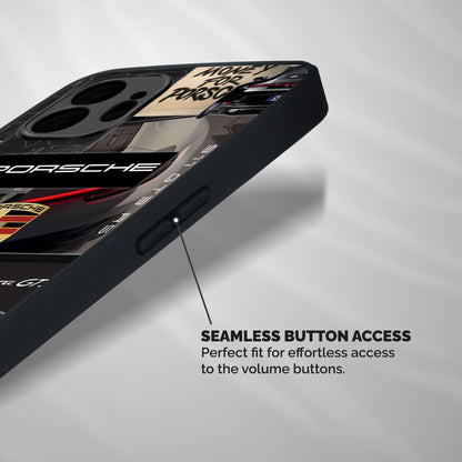 Porsche Heritage Collage Shockproof Hybrid Protection (Metal + TPU) Back Case Cover