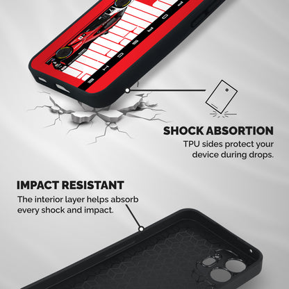 Porsche Race Car Artwork Shockproof Hybrid Protection (Metal + TPU) Back Case Cover
